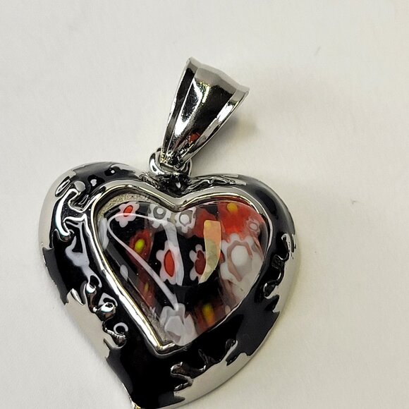 Heart Shaped Pendant in Stainless Steel - Picture 3 of 10